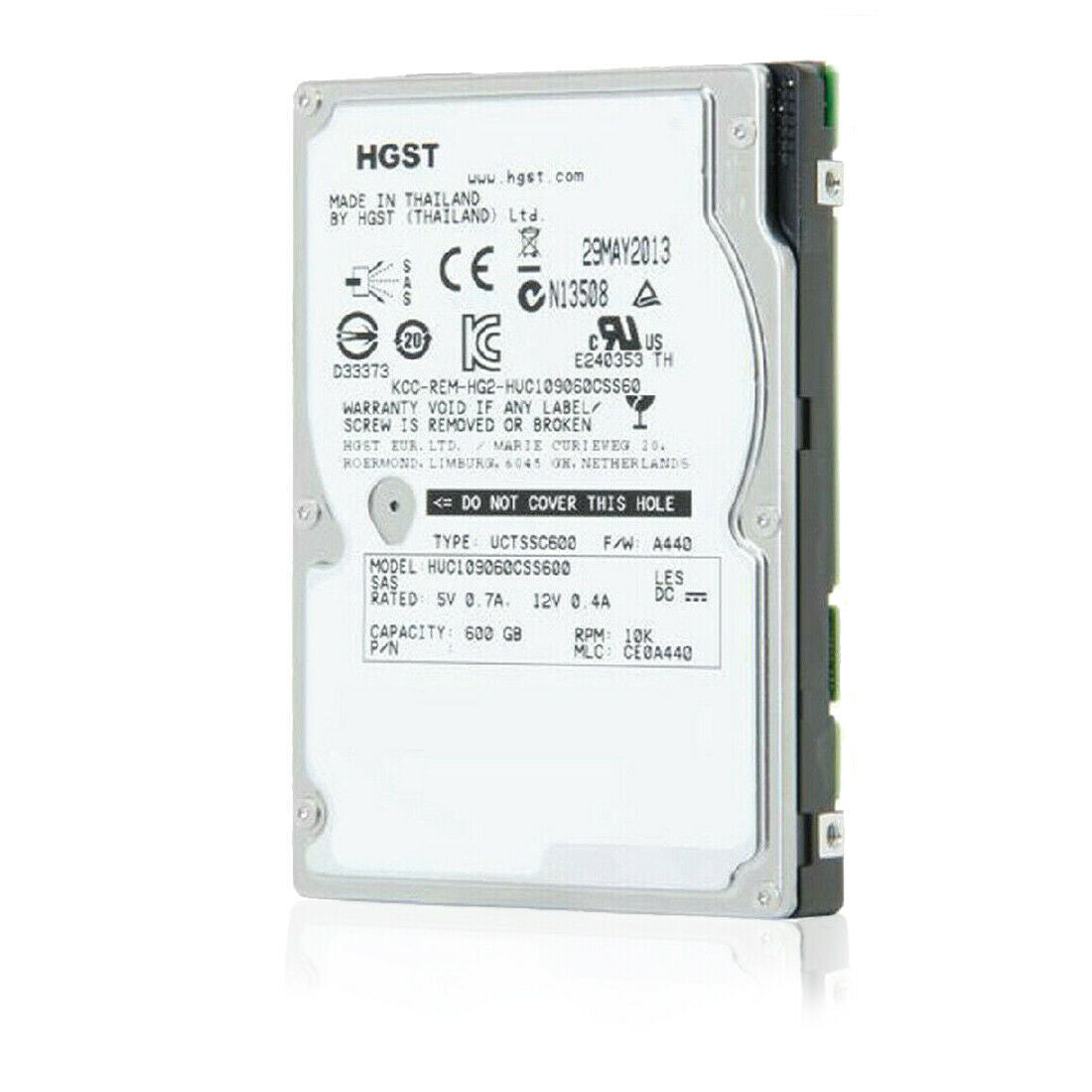 HGST 2.5" (SAS) Internal Hard Drive Server 600GB 10Krpm 0B26040, HUC109060CSS600