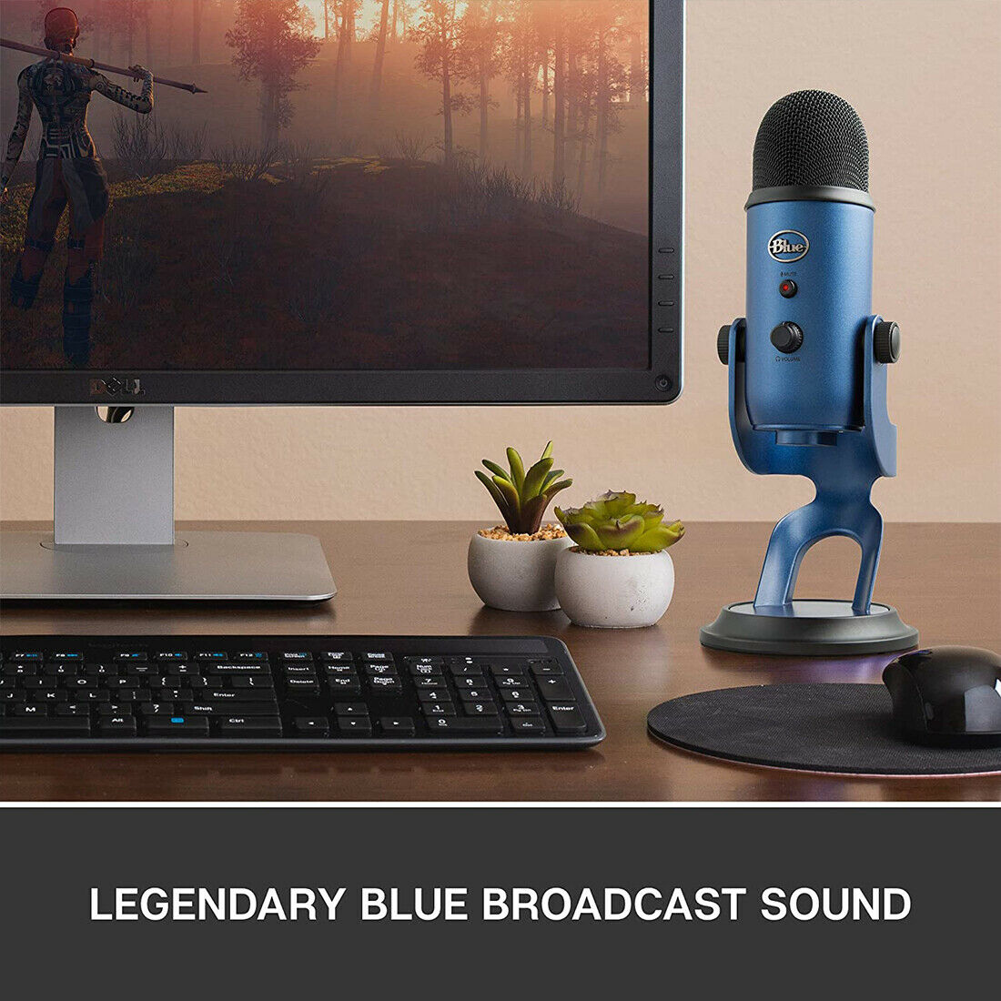 Blue Yeti Professional Multi-Pattern USB Condenser Microphone, Midnight Blue