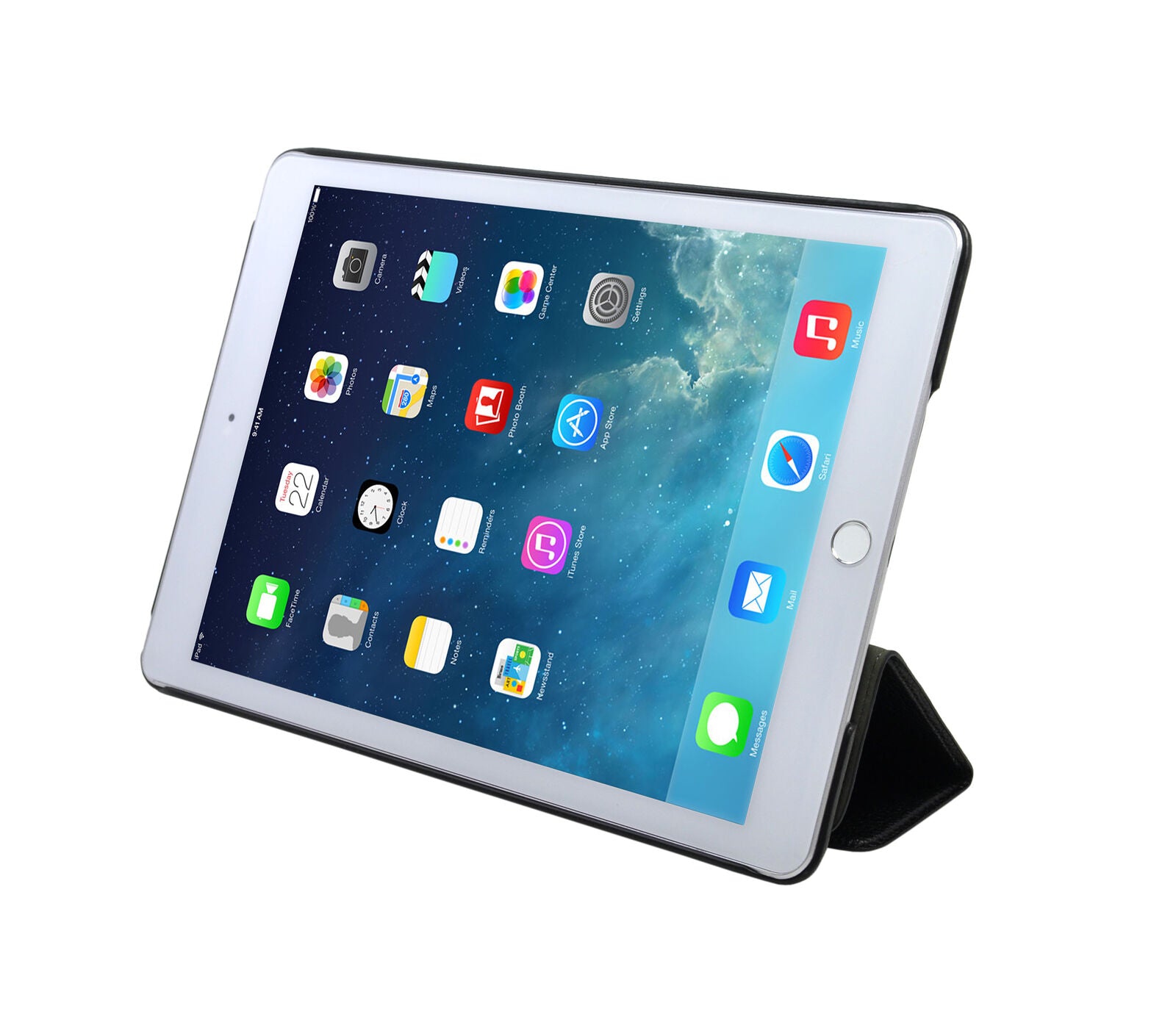 Cirago Leather Case for iPad Air 2 Smart Cover Stand with Auto Sleep/Wake, Black