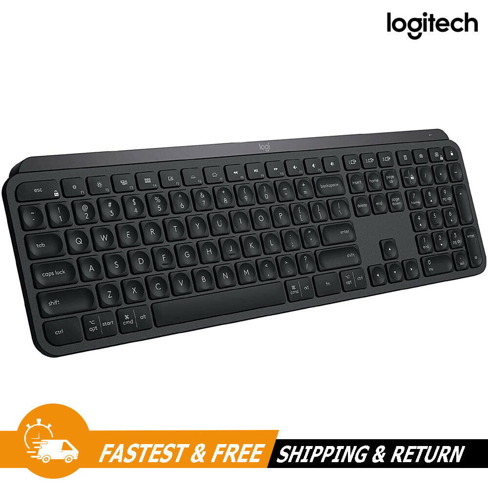 Logitech MX Keys Advanced Wireless Smart Illuminated Keyboard 920-009295, Black