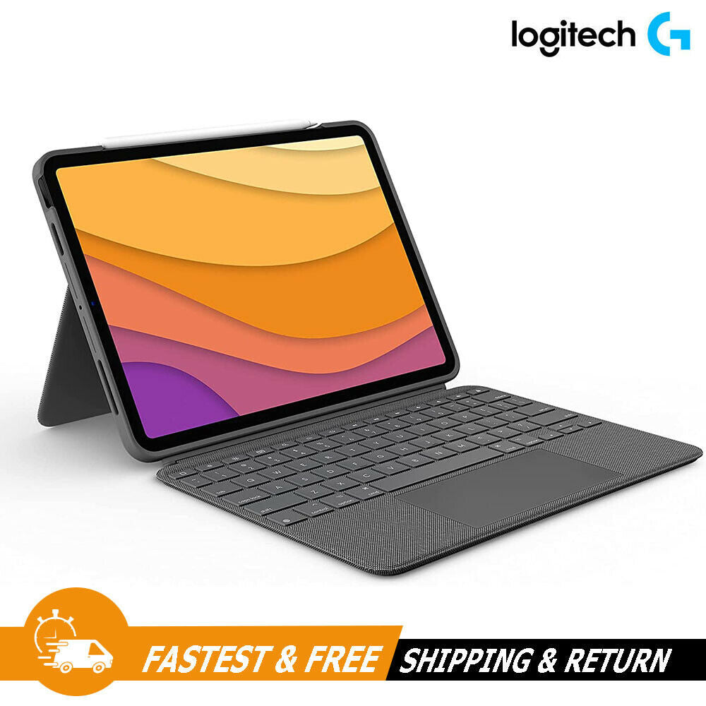 Logitech Combo Touch Case & Detachable Keyboard iPad Air 4th Gen 920-010260 Gray