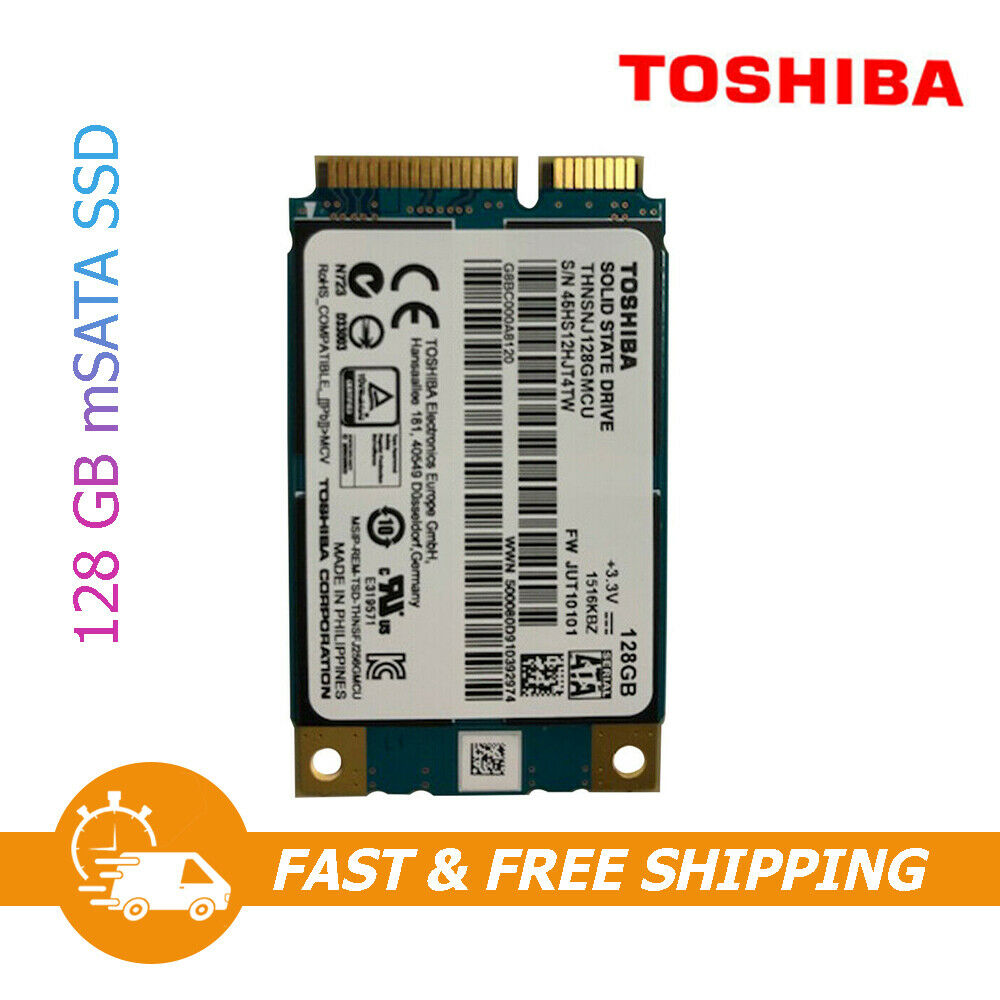 Toshiba Internal Hard Drive Solid State SSD 1.8" 128GB 6Gb/s mSATA THNSNJ128GMCU