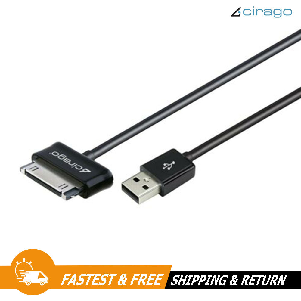 Cirago 5 Ft USB to 30-pin Charge and Sync Data Cable for Samsung Galaxy Tablet