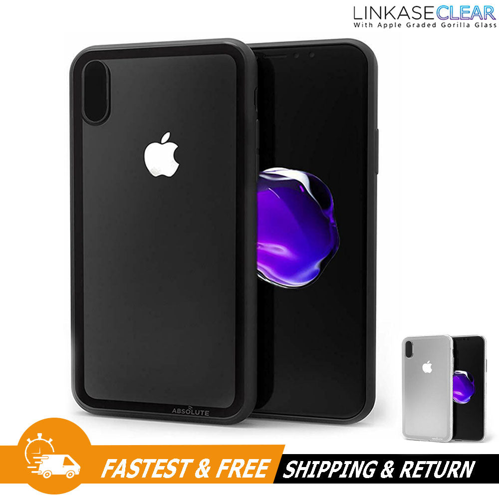 Linkase Clear Gorilla Tempered Glass Case Cover Screen Protector for iPhone X