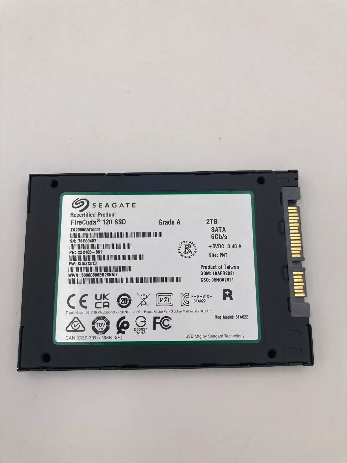 Seagate Barracuda 120 2TB 2.5 SATA Solid State Drive SSD, ZA2000GM10001