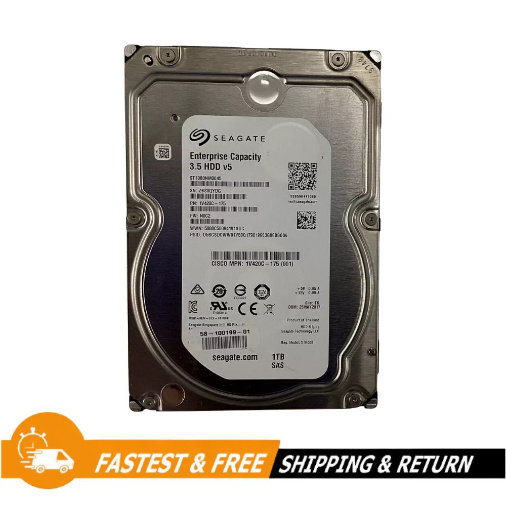 Seagate SAS 1TB White Label 7200rpm 128MB Desktop Enterprise Hard Drive ST1000NM0045, Recertified