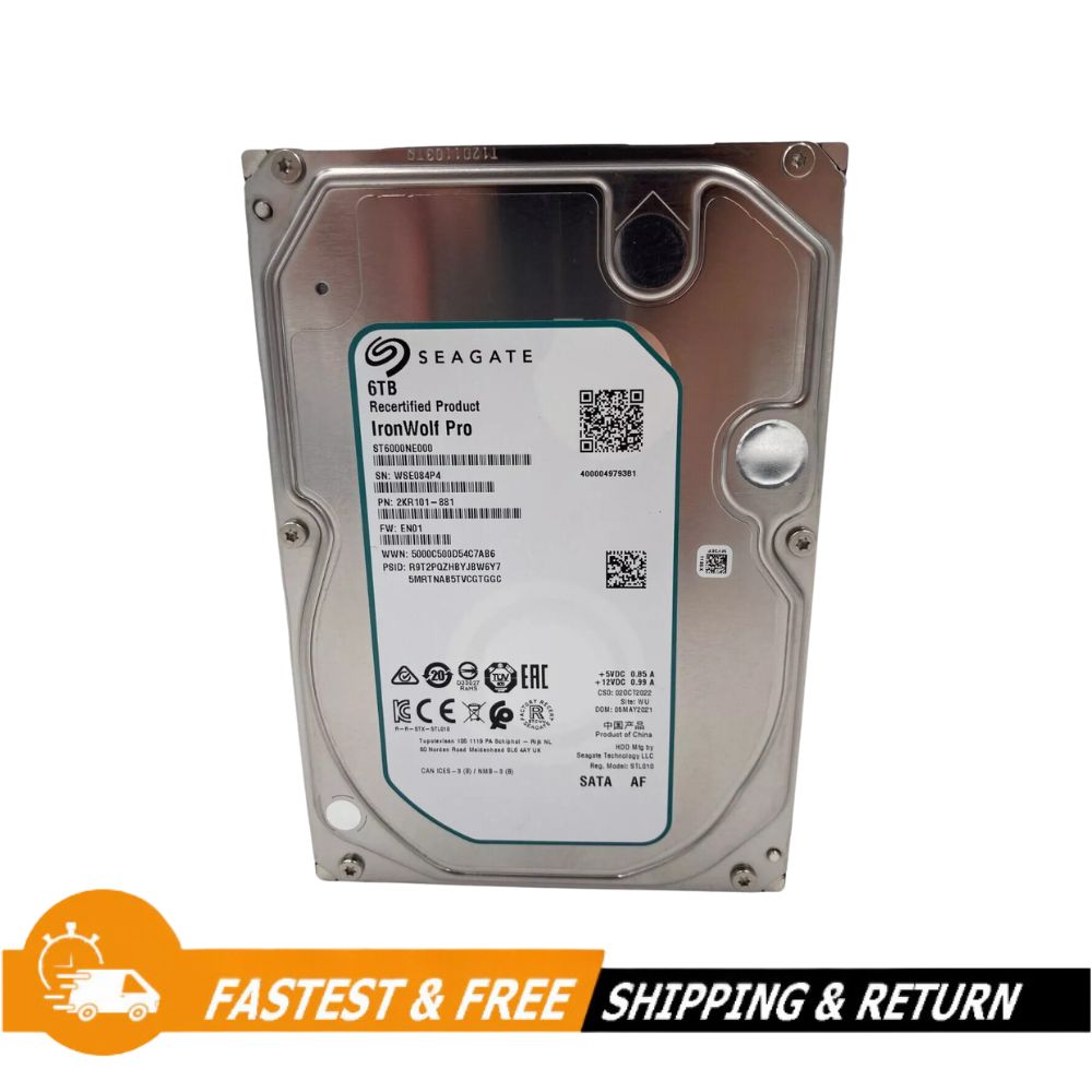 Seagate IronWolf Pro 6TB SATA 256MB 7200RPM Internal Hard Drive (ST6000NE000)