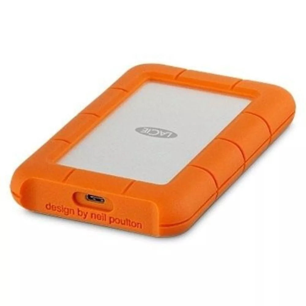 LaCie Rugged 4TB USB-C Portable Storage External Hard Drive, (STFR4000400)