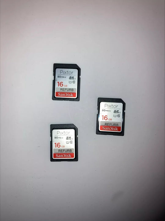 SanDisk PIXTOR 16GB Read Speed up to 80MB/S SDHC Memory Card 3 Pack