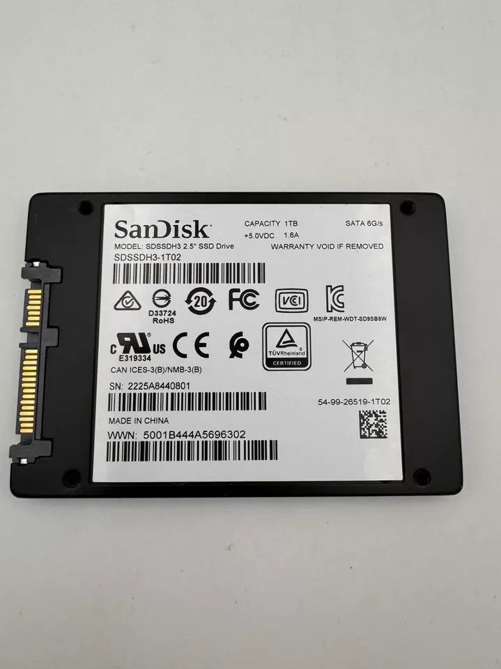 SanDisk 2.5" SSD Plus 1TB Internal SATA 6G/s Solid State Drive