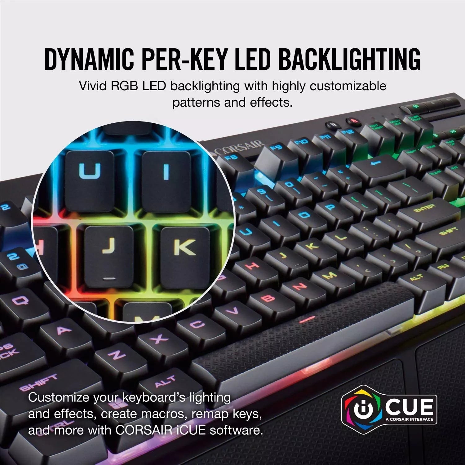 CORSAIR K68 RGB Backlit Mechanical Gaming Wired Keyboard Cherry MX Red Switch