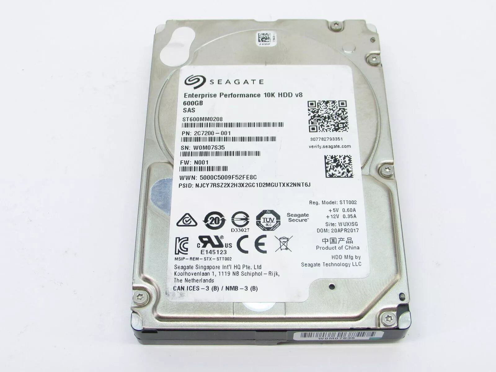 Seagate 600GB White Label 10krpm 128MB SAS 12Gb/S Notebook Hard Drive ST600MM0208, Recertified