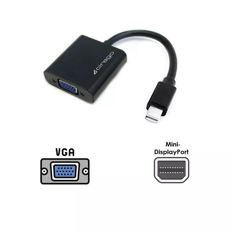 Cirago Mini Display Port DP to VGA Cable Converter Adapter for Laptop PC Monitor