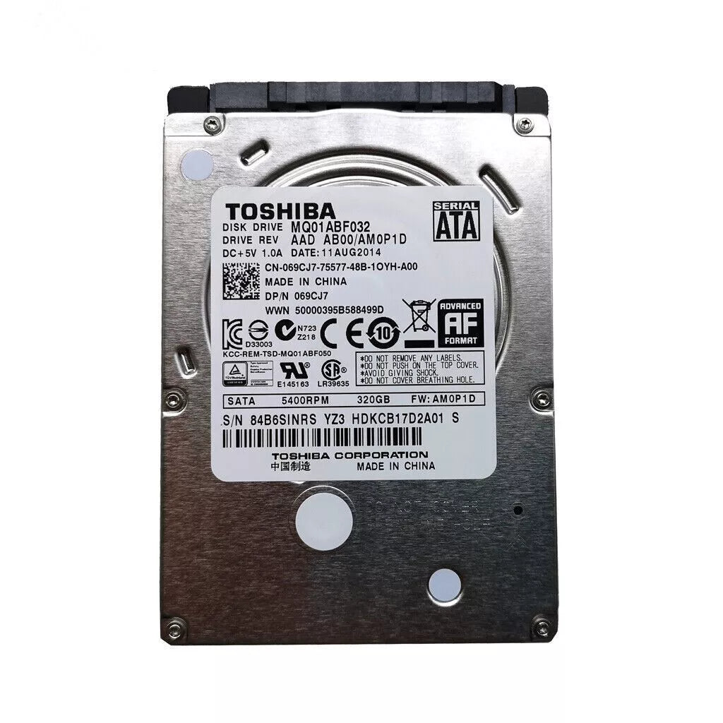 Toshiba (SATA) 2.5" MQ01ABF032 320GB Internal Hard Drive 5400RPM 8MB for Notebook