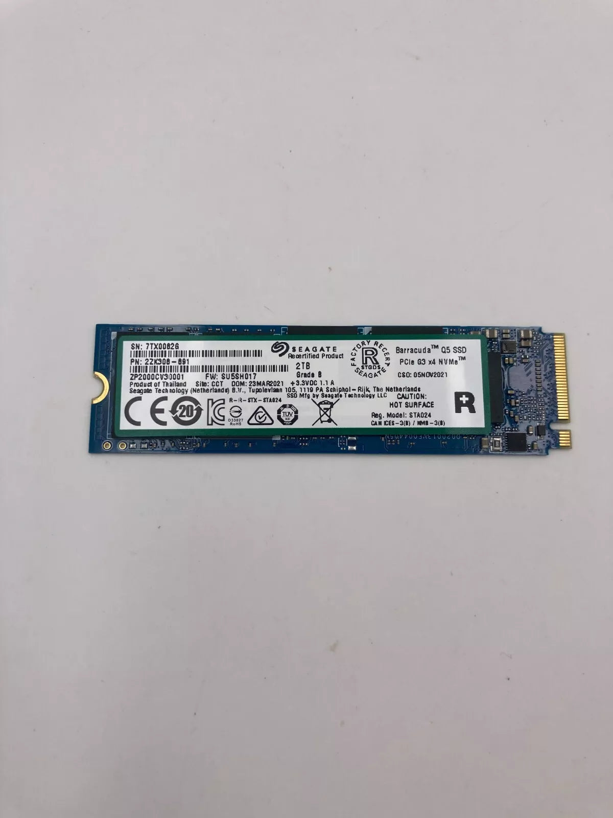 Seagate Barracuda Q5 2TB PCIe NVME M.2 Solid State Drive SSD, ZP2000CV30001