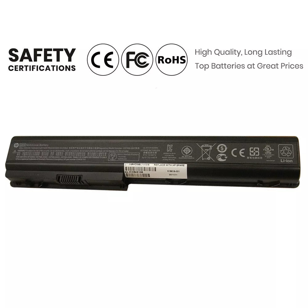 HP GA04063 Li-ion Replacement Notebook Laptop Battery 14.4V 4200mAH, 516478-191