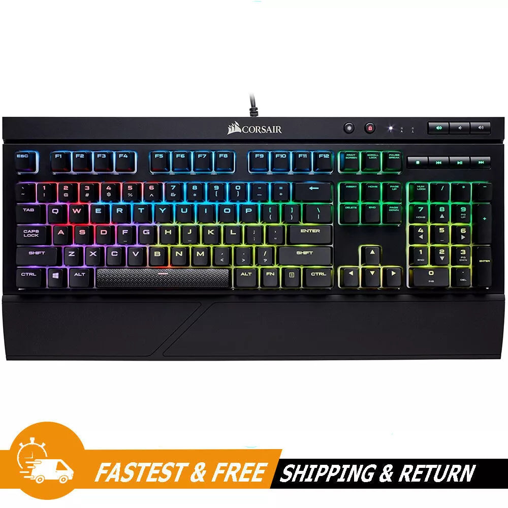 CORSAIR K68 RGB Backlit Mechanical Gaming Wired Keyboard Cherry MX Red Switch