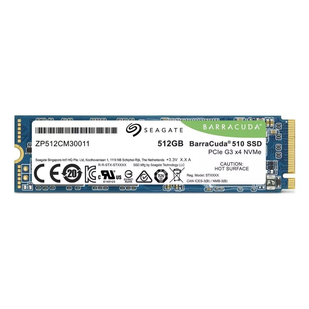 Seagate Barracuda 510 512GB M2.S PCIE Solid State Drive 15mm, ZP512CM30011