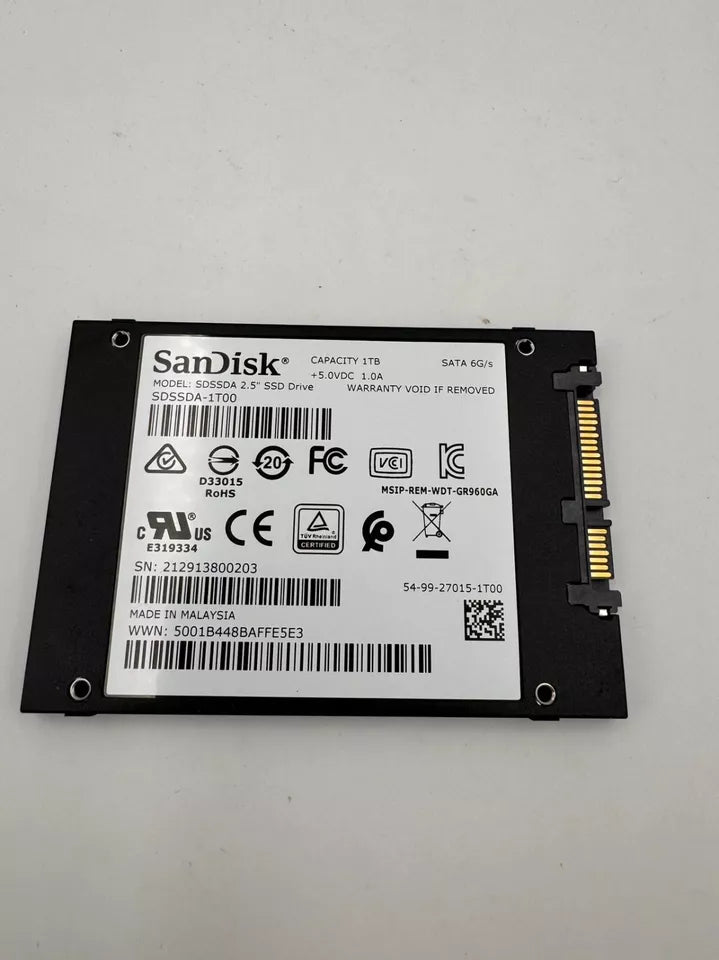 SanDisk 2.5" SSD Plus 1TB Internal SATA 6G/s Solid State Drive