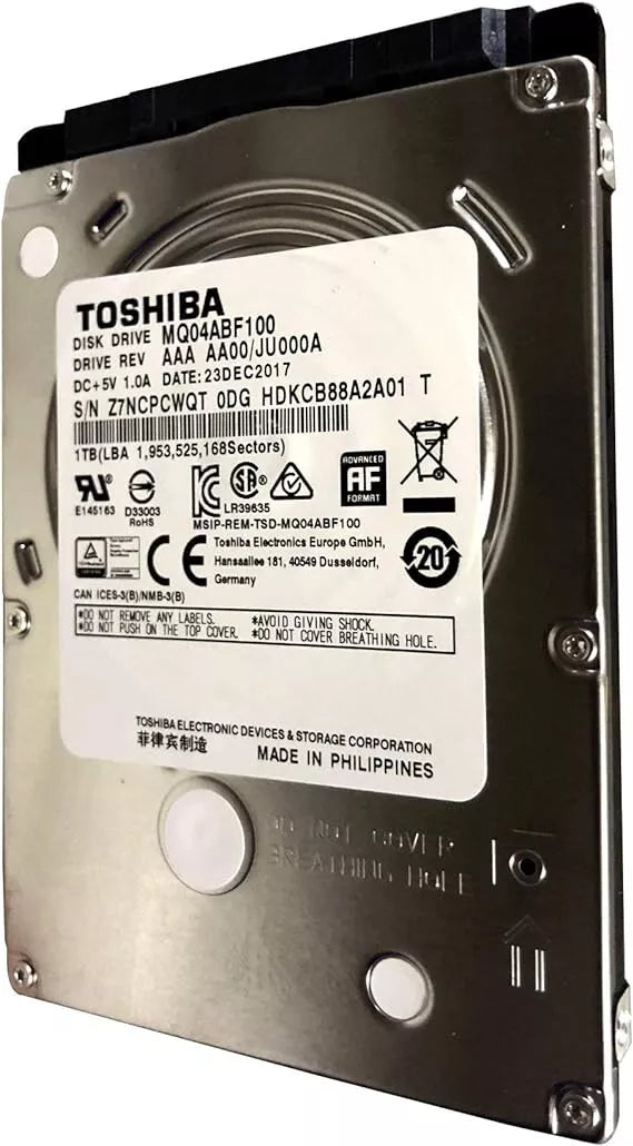 Toshiba (SATA) 2.5" MQ04ABF100 1TB Internal Hard Drive 5400RPM 7mm for Notebook