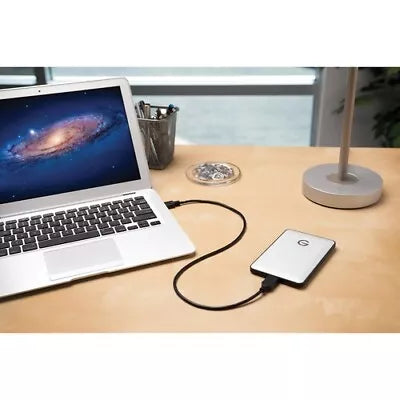 Hitachi G-Drive Slim 500GB 5400rpm USB 3.0, Portable External Hard Drive 0G02752, Silver