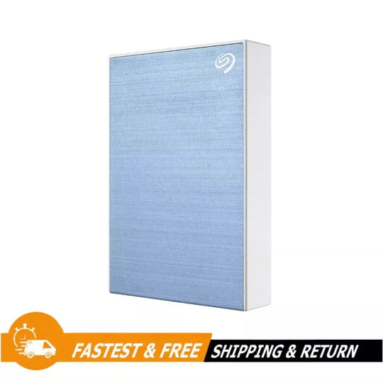 Seagate Backup Plus Slim 5TB USB 3.0 Portable External HD Light Blue Recertified