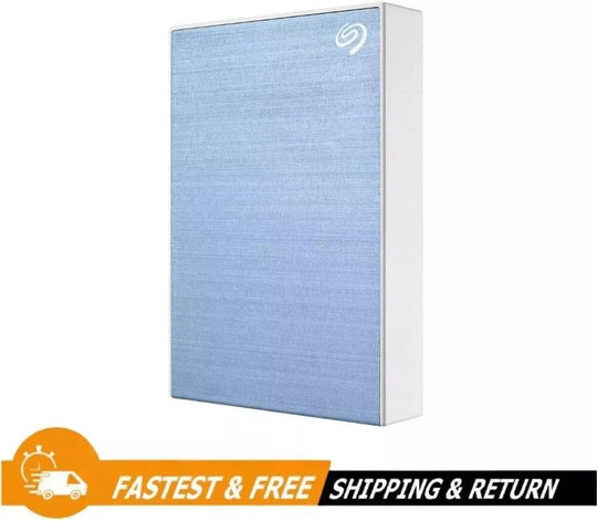 Seagate Backup Plus Slim 2TB USB 3.0 Portable External Hard Drive Light Blue Recertified
