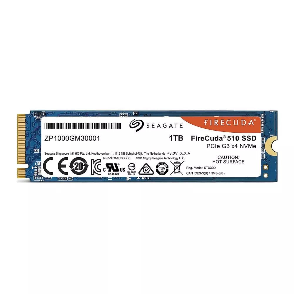 Seagate FireCuda 510 1TB M.2S PCIE Solid State Drive D2 3.5MM, ZP1000GM30001