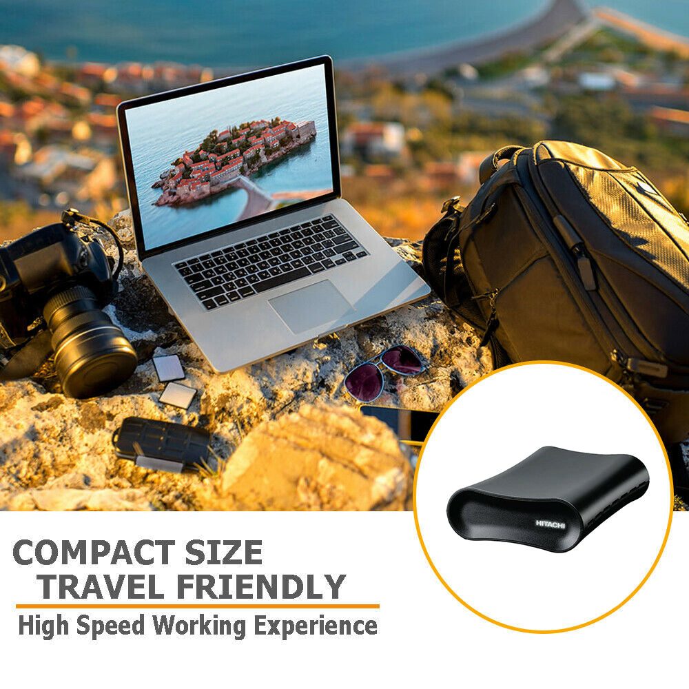 Hitachi 3.5" G-Drive XL 1TB USB 2.0 Portable Desktop External Hard Drive, Black