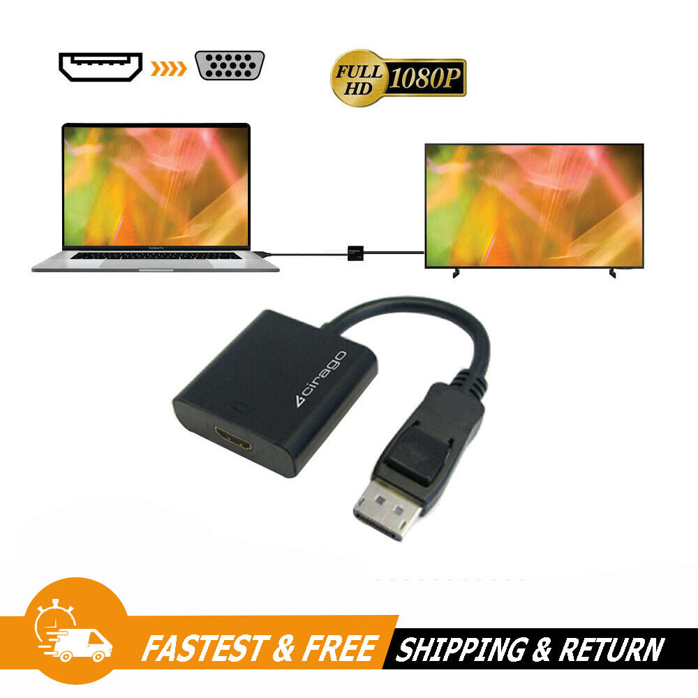 Display Port DP to HDMI HD TV Cable Adapter Converter For Laptop PC Monitor TV