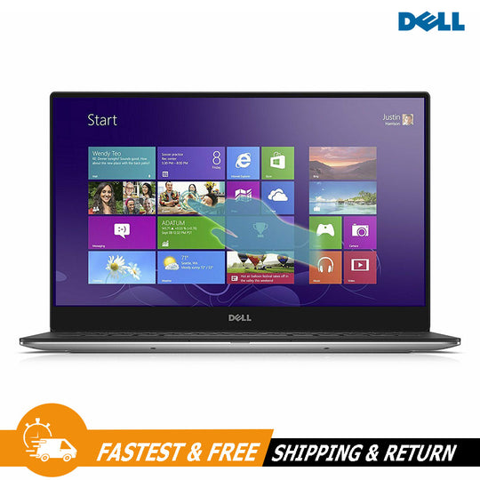 Dell XPS 13" Touch Screen Laptop Core i5-7200U 2.5GHz 8GB RAM 119GB SSD, Silver