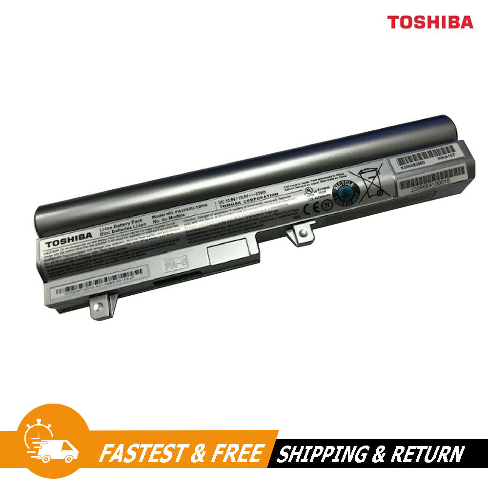 Toshiba Laptop Li-ion Battery 5800mAh DC 10.8V 63WH 6 Cell PA3734U-1BRS, Silver