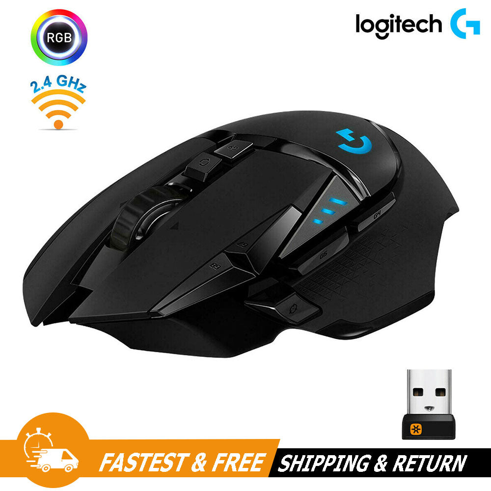 Logitech G502 Lightspeed RGB Wireless Optical Gaming Mouse 910-005565, Black