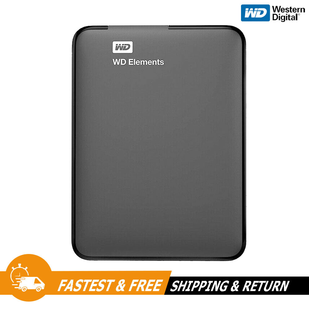 WD Elements 2.5" Portable External Hard Drive 1TB USB 3.0 WDBUZG0010BBK, Black