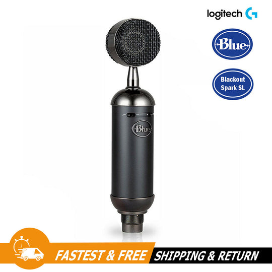 Blue Microphone Blackout Spark SL XLR Wired Cardioid Condenser Studio Mic, Black