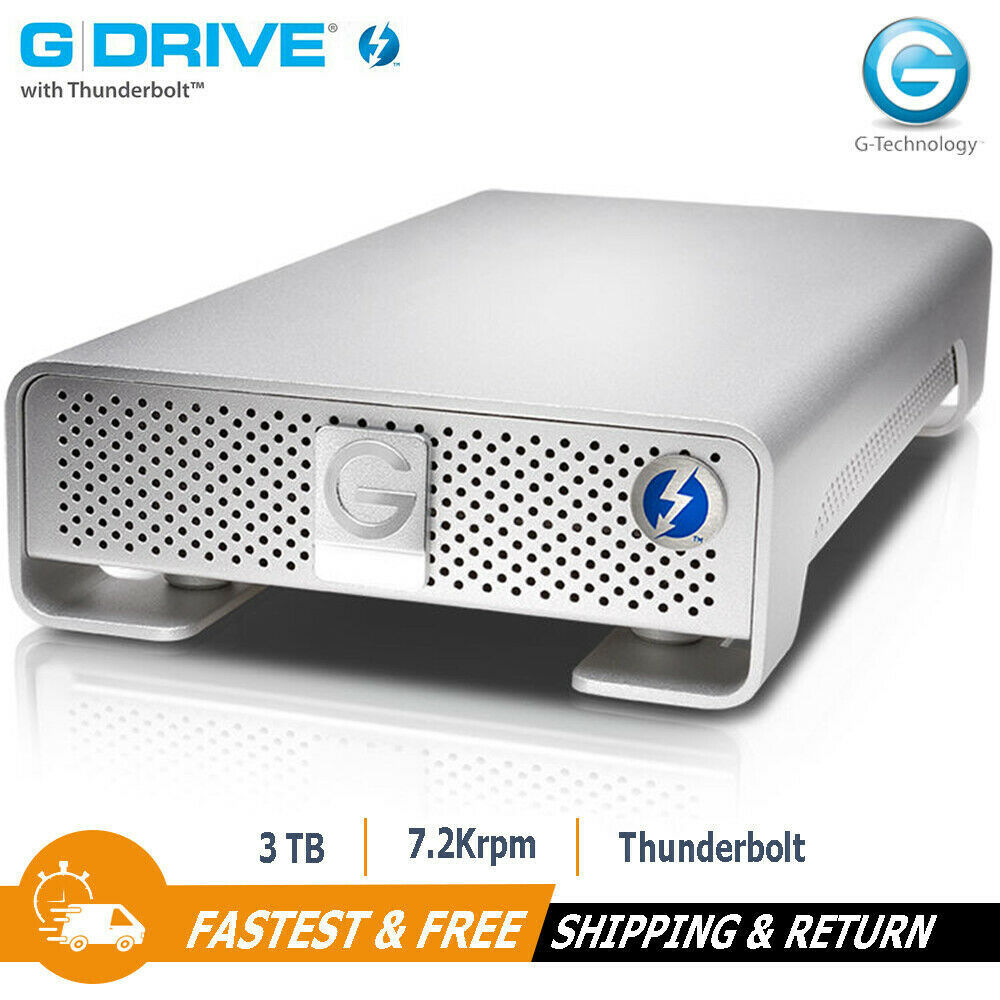 G-Drive Thunderbolt Desktop External Hard Drive 3TB USB 3.0 HDD for PC, 0G03126