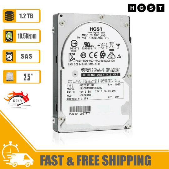 HGST Ultrastar (SAS) 2.5" Server Hard Drive 1.2TB 10520rpm HUC101812CS4200