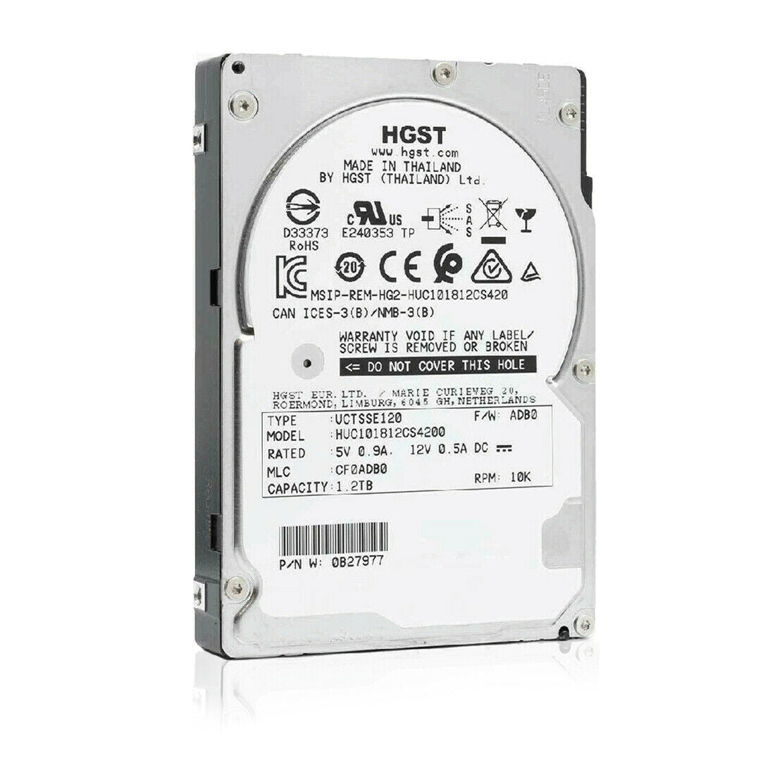 HGST Ultrastar (SAS) 2.5" Server Hard Drive 1.2TB 10520rpm HUC101812CS4200
