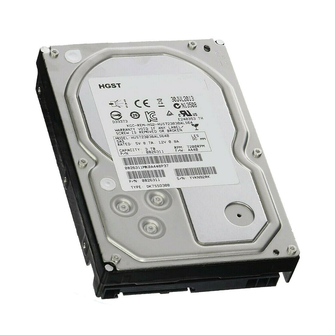 Hitachi (SAS) HGST 3.5" Internal Hard Drive 3TB 7200rpm 0B26311 HUS723030ALS640