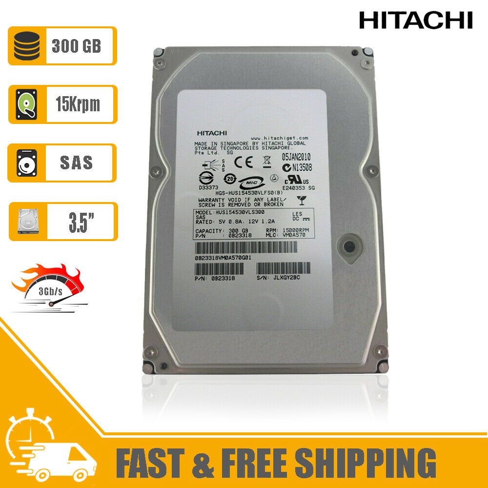 Hitachi (SAS) Ultrastar 3.5" HD 300GB 15krpmHDD 0B23318, HUS154530VLS300
