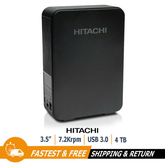 Hitachi 3.5" Touro Desk DX3 4TB USB 3.0 Mini Portable External Hard Drive for PC