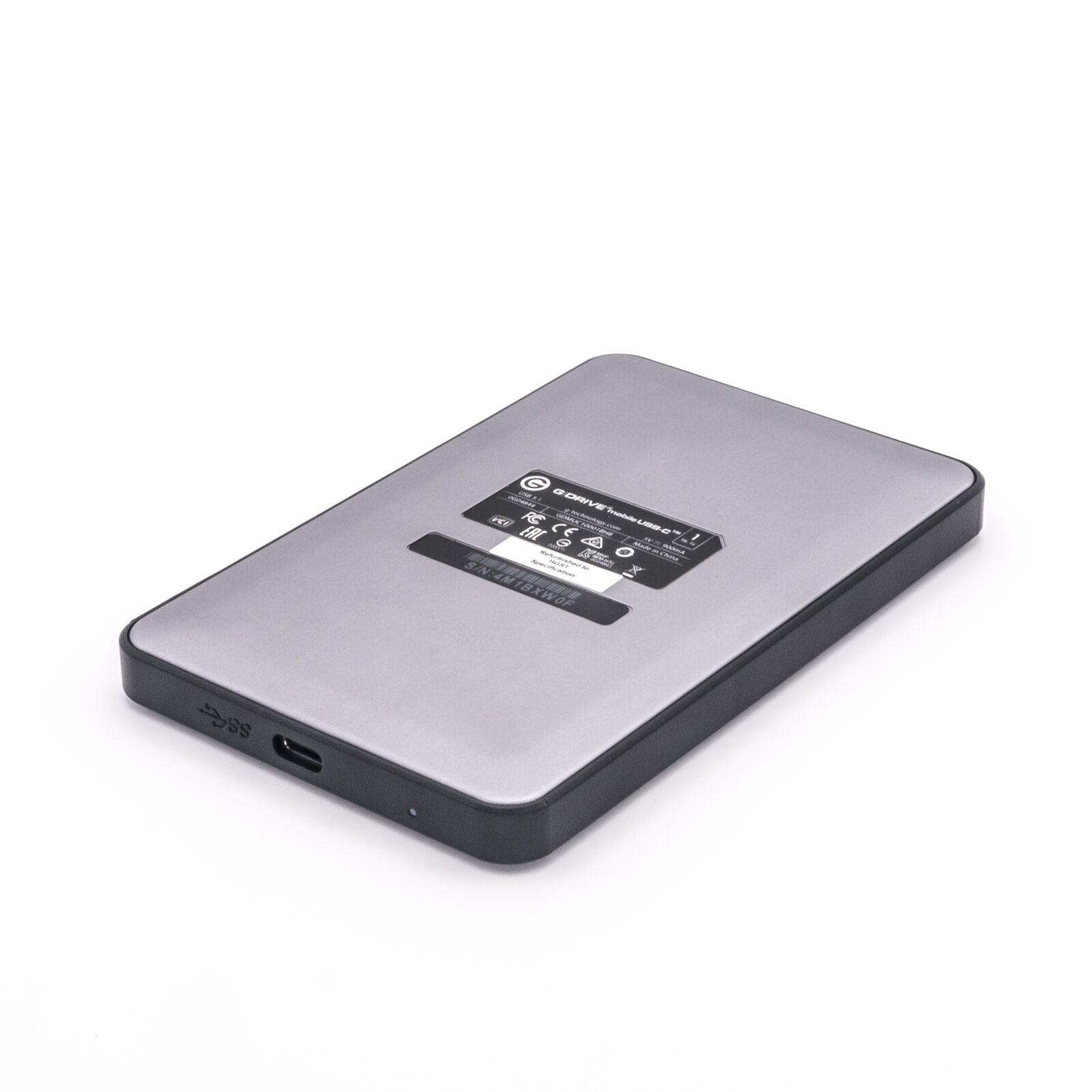 Hitachi G-DRIVE 1TB 7200rpm USB-C Portable External Hard Drive Gray, 0G04844