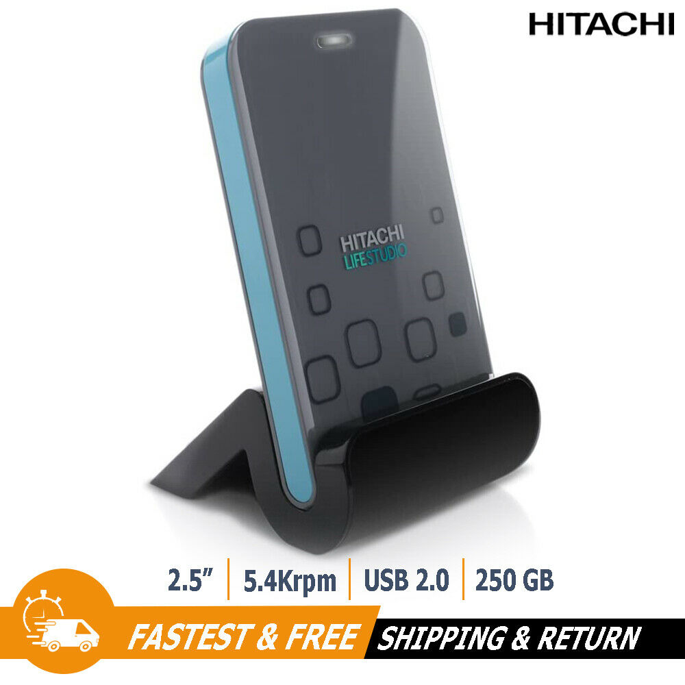 Hitachi LifeStudio Mobile 2.5" 250GB Portable External Hard Drive USB 2.0 for PC