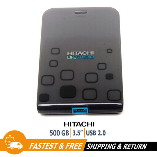 Hitachi LifeStudio Mobile 2.5" 500GB Portable External Hard Drive USB 2.0 for PC