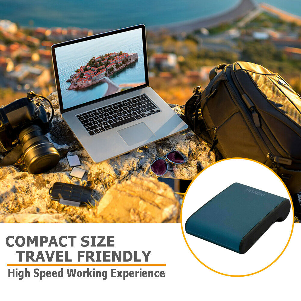 Hitachi SimpleDrive 2.5" Portable External Hard Drive 500GB USB 2.0 HDD for PC