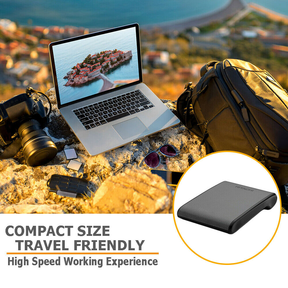 Hitachi SimpleDrive Mini Portable External Hard Drive 500GB USB 2.0 HDD for PC