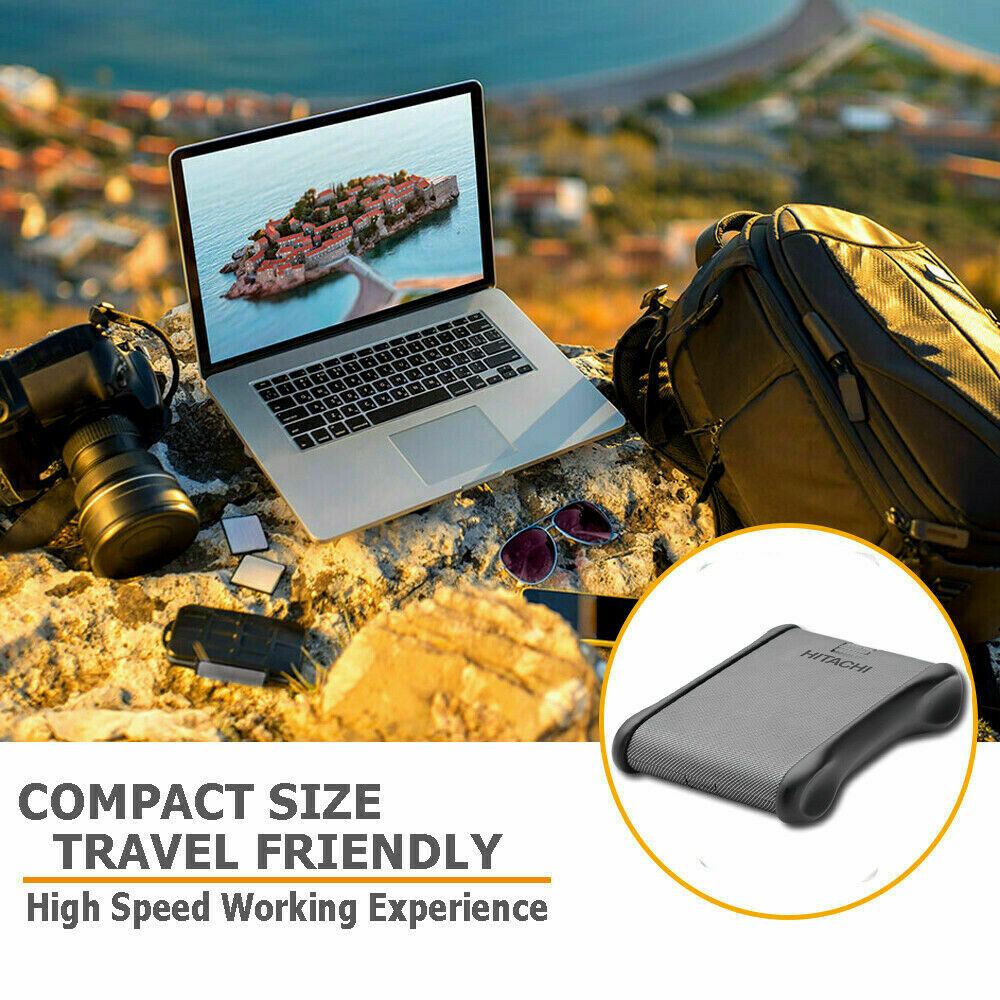 Hitachi SimpleTough 2.5" Portable External Hard Drive 250GB USB 2.0 HDD for PC