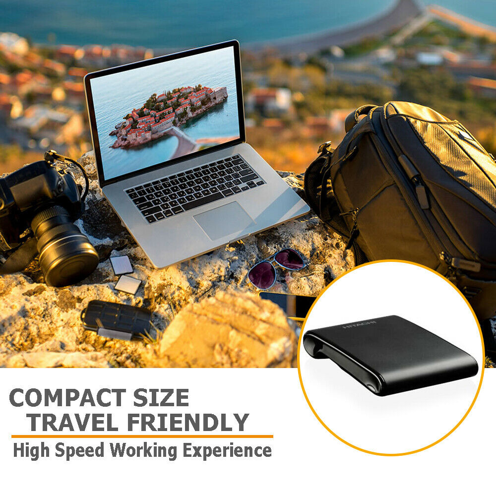 Hitachi X-Mobile Portable External Hard Drive 500GB USB 2.0 for PC 0S02520 Black