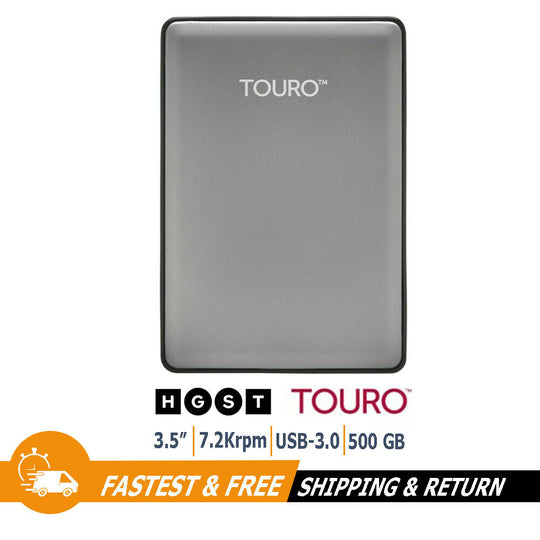 Touro S Portable External Hard Drive 500GB USB 3.0 for PC, Mac, Laptop - 0S03698