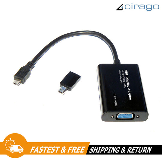 MHL Micro USB to VGA HD TV Cable Display Adapter For Android Samsung Galaxy Note